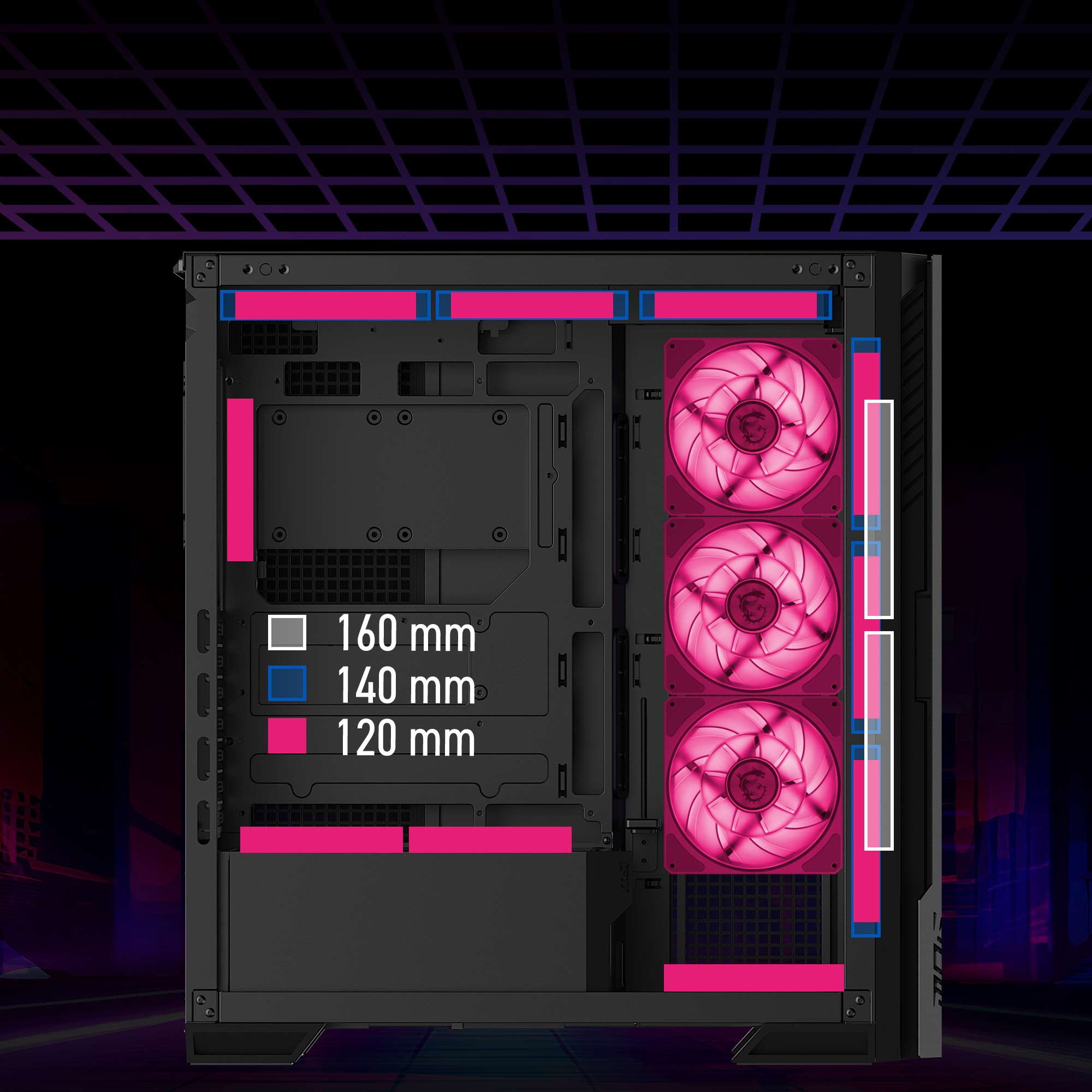 MSI MPG Velox 300R Airflow PZ - Mid-Tower Gaming PC Case